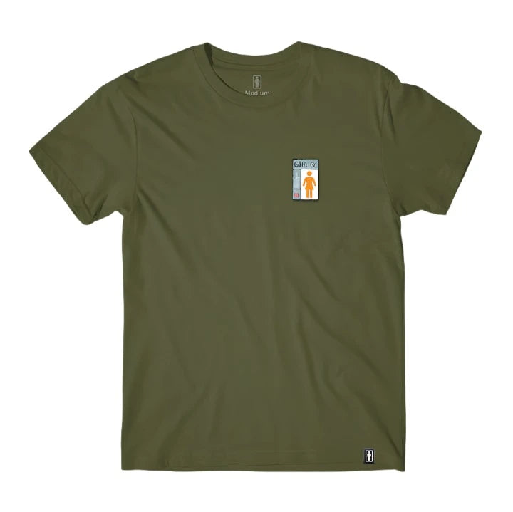 T-Shirt For Yoga Retreats-Gridbox Tee | Olive