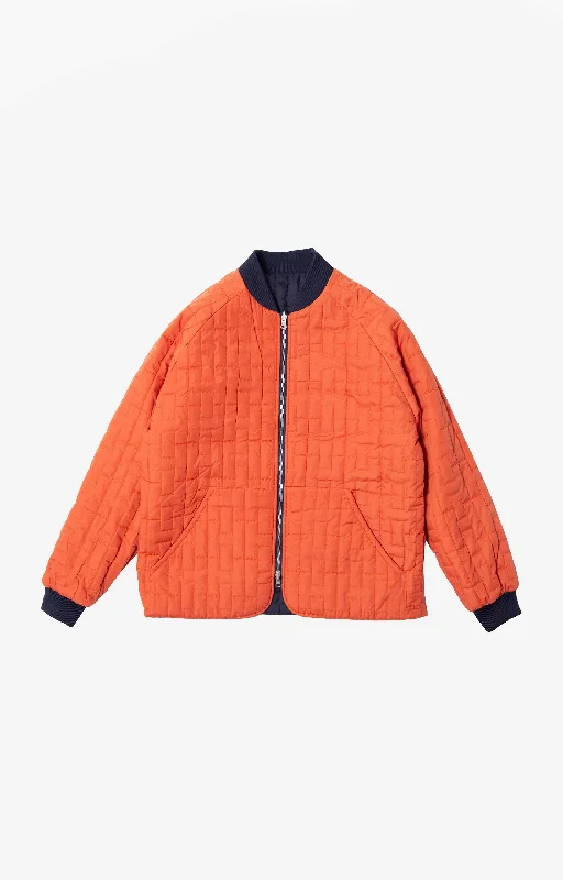 Hoddle Reversible Bomber Jacket Outerwear, Navy/Orange