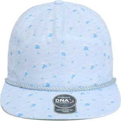 Summer Mesh Trucker Hat-Imperial DNA010 The Aloha Rope Cap - Blue Waves