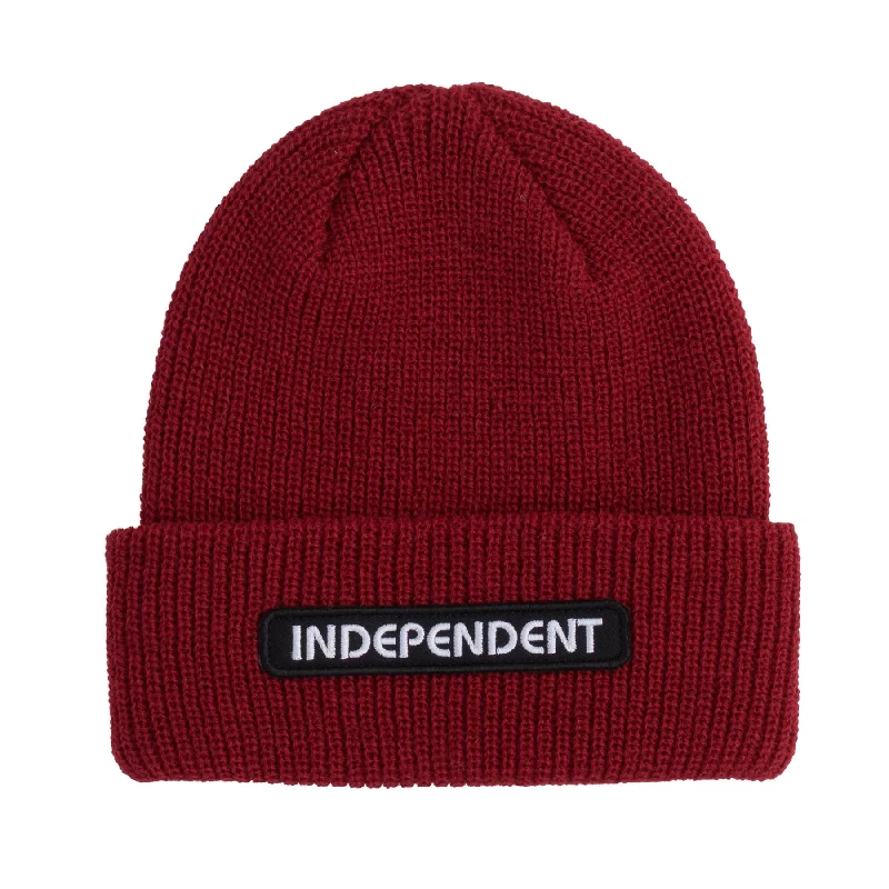 UV Protection Sun Hat-Independent B/C Groundwork Beanie Long Shoreman Hat Red OS Unisex