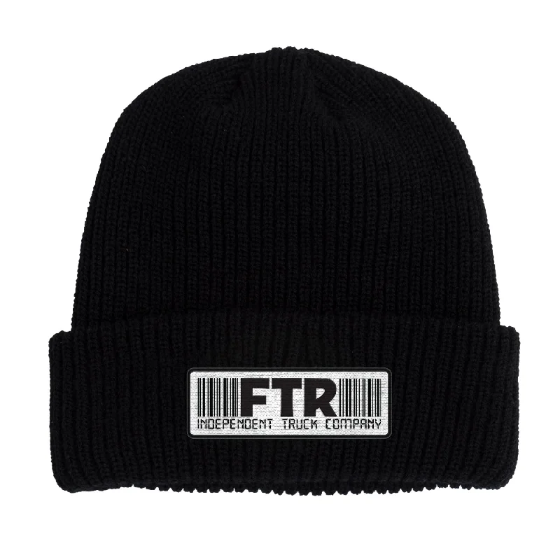 Collapsible Travel Sun Hat-Independent FTR Barcode Beanie Long Shoreman Hat Black OS Unisex