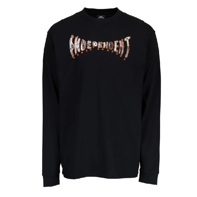 T-Shirt With City Skylines-Independent Longsleeve T-Shirt Genuine Parts L/S T-Shirt - Black