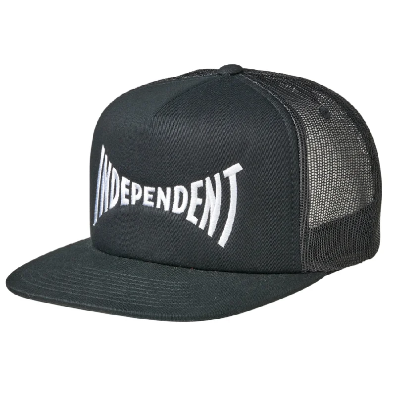 Protective Windproof Hat-Independent Span Mesh Trucker High Profile Hat Black