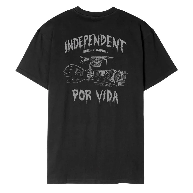 T-Shirt With Safari Prints-Independent T-Shirt Por Vida T-Shirt - Black