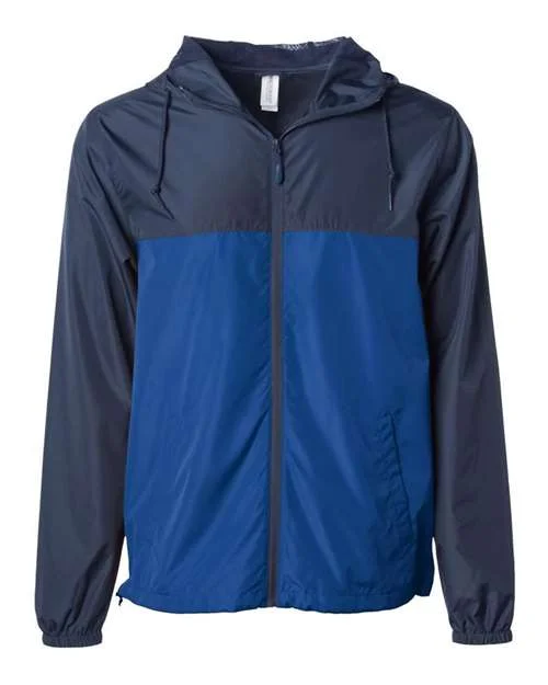 Independent Trading Co EXP54LWZ Unisex Lightweight Windbreaker Full-Zip Jacket - Classic Navy Royal