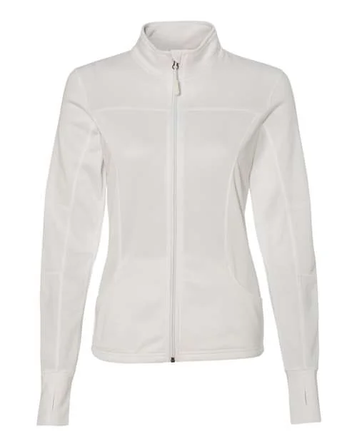 Independent Trading Co EXP60PAZ Women's Poly-Tech Full-Zip Track Jacket - White