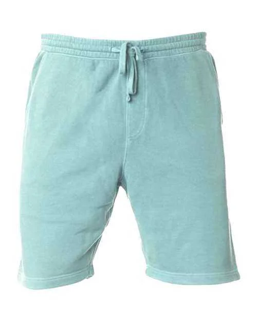 Shorts With Tent Prints-Independent Trading Co PRM50STPD Pigment-Dyed Fleece Shorts - Pigment Mint