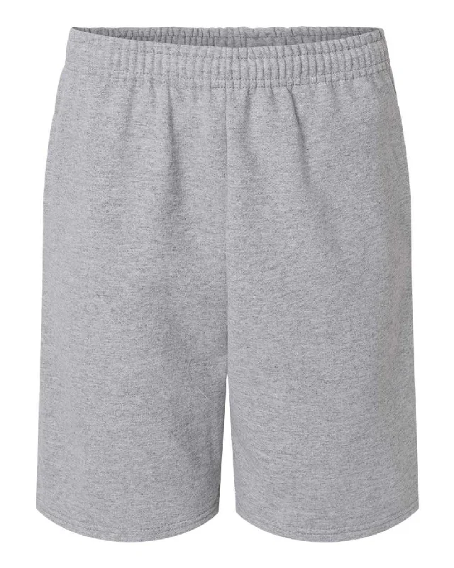 Shorts For Drum Vibes-Jerzees 978MPR Nublend Fleece Shorts - Athletic Heather