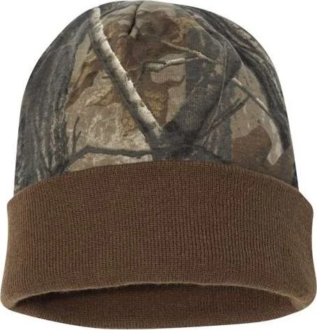 Lightweight Cycling Hat-Kati LCB12 12" Camo Knit Beanie - Realtree AP Brown