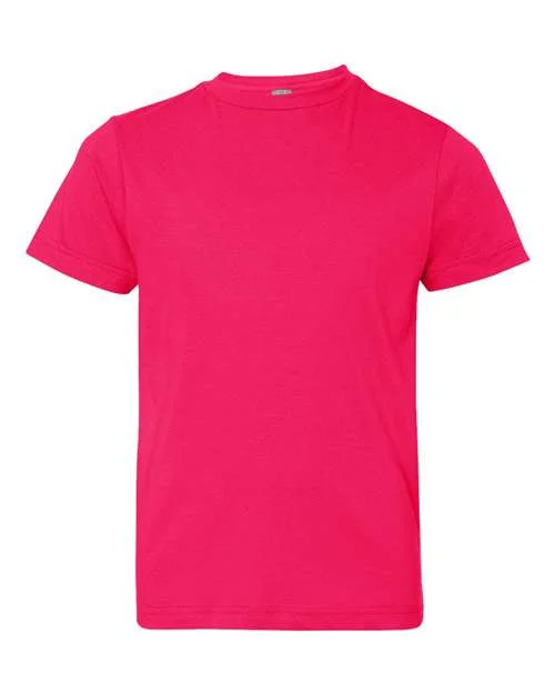 T-Shirt For Forest Trails-Lat 6101 Youth Fine Jersey Tee - Hot Pink