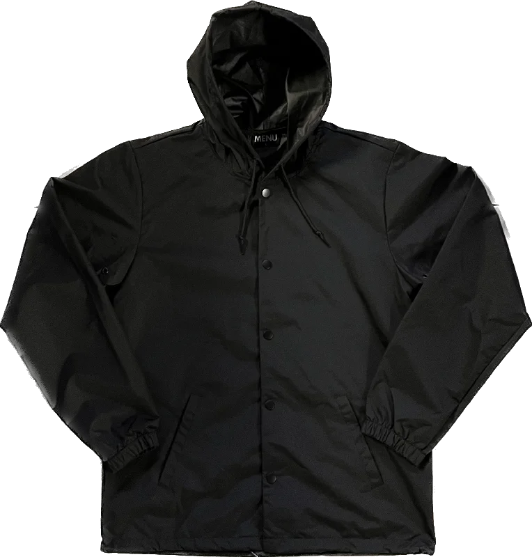 Menu Waterproof Hooded Jacket - Black/Black