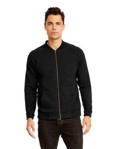 Next Level 9700 Unisex Malibu Bomber Jacket - Heather Black