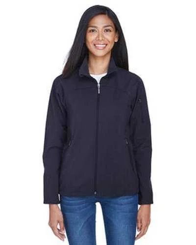 North End 78034 Ladies' Three-Layer Fleece Bonded Performance Soft Shell Jacket - Midnight Navy