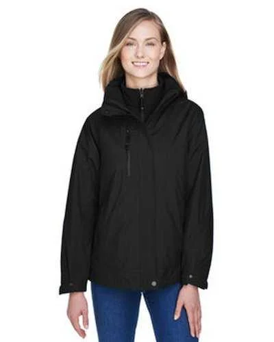 North End 78178 Ladies' Caprice 3-In-1 Jacket with Soft Shell Liner - Black