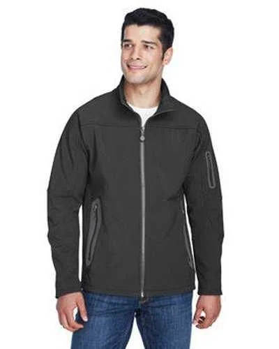 North End 88138 Men's Three-Layer Fleece Bonded Soft Shell Technical Jacket - Graphite