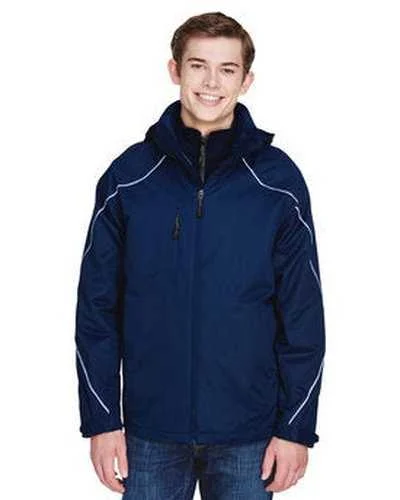 North End 88196T Men's Tall Angle 3-In-1 Jacket with Bonded Fleece Liner - Night