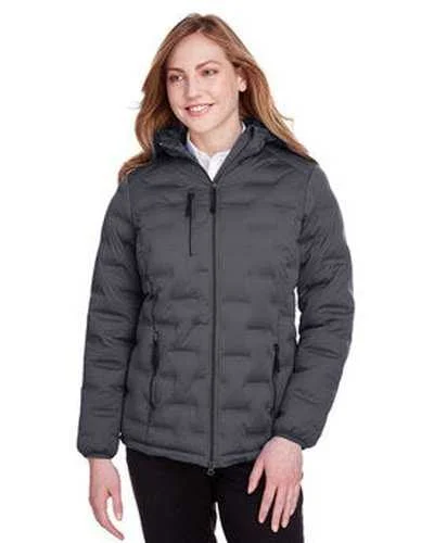 North End NE708W Ladies' Loft Puffer Jacket - Carbon Black