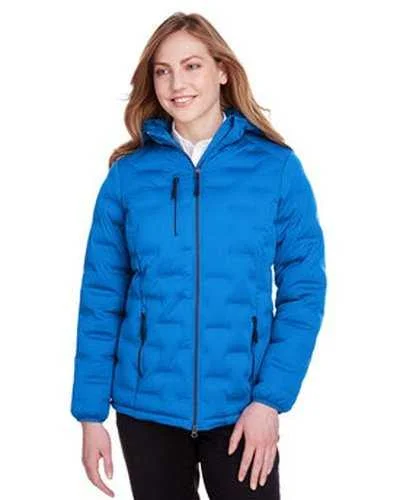 North End NE708W Ladies' Loft Puffer Jacket - Olym Blue Carbon