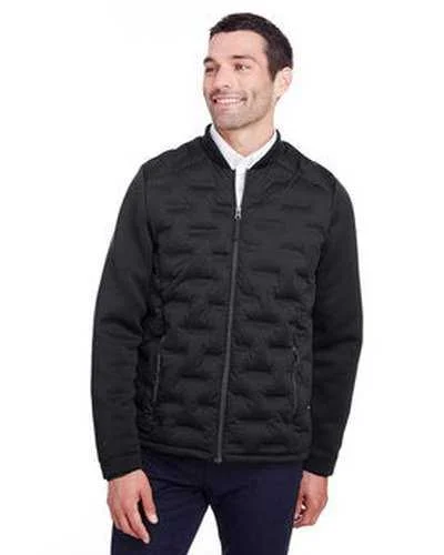 North End NE710 Men's Loft Pioneer Hybrid Bomber Jacket - Black Black Carbon