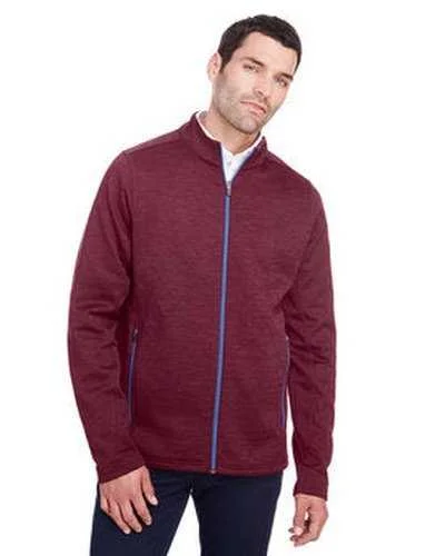 North End NE712 Men's Flux 20 Full-Zip Jacket - Burgundy Heather Blue