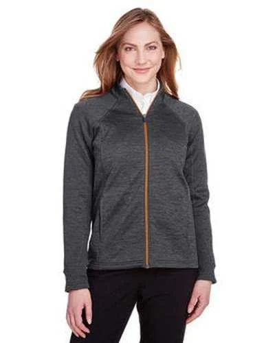 North End NE712W Ladies Flux 20 Full-Zip Jacket - Black Heather Or Soda