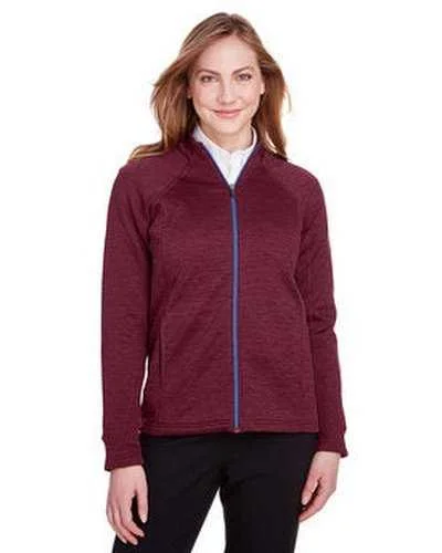 North End NE712W Ladies Flux 20 Full-Zip Jacket - Burgundy Heather Blue