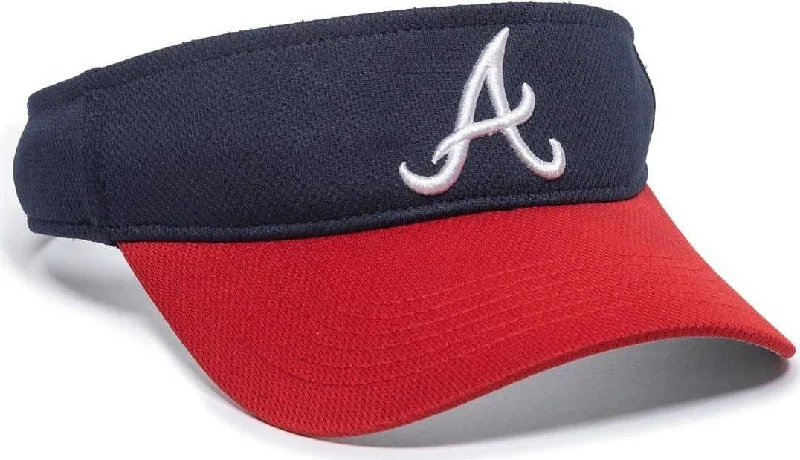 Fashion Icon Signature Hat-OC Sports MLB-185 Traditional Visor - Atlanta Braves