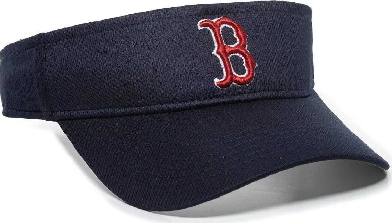 Ultra-Stylish Bucket Hat-OC Sports MLB-185 Traditional Visor - Boston Red Sox