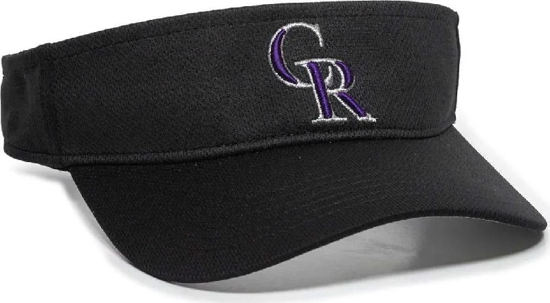 Timeless British Style Hat-OC Sports MLB-185 Traditional Visor - Colorado Rockies