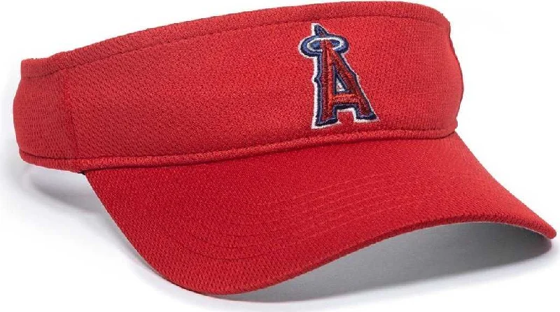 Elegant Lace Overlay Hat-OC Sports MLB-185 Traditional Visor - Los Angeles Angels