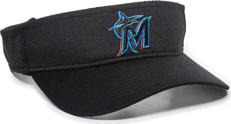 Cozy Knit Beanie Hat-OC Sports MLB-185 Traditional Visor - Miami Marlins