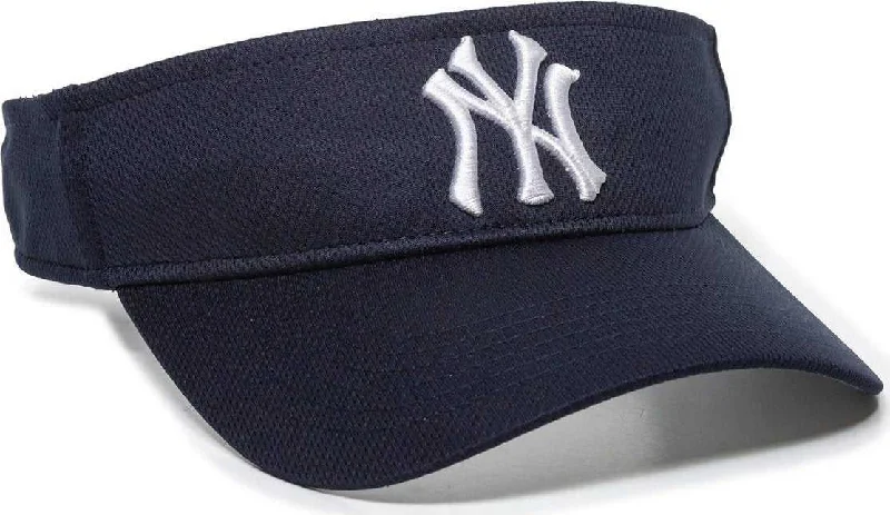 Vibrant Patterned Summer Hat-OC Sports MLB-185 Traditional Visor - New York Yankees