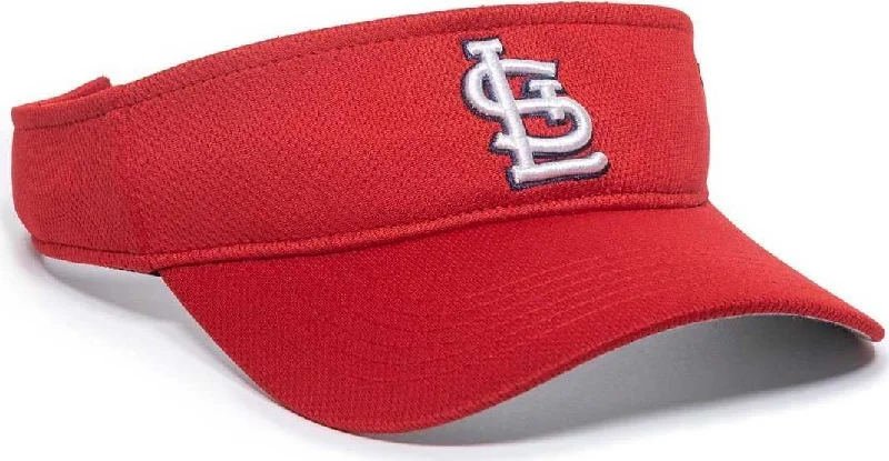 Sleek Tailored Wool Hat-OC Sports MLB-185 Traditional Visor - St. Louis Cardinals