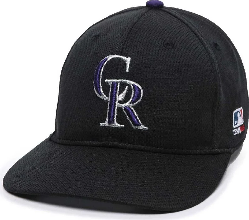 High-Performance Golf Hat-OC Sports MLB-350 MLB Polyester Baseball Adjustable Cap - Colorado Rockies Home & Road