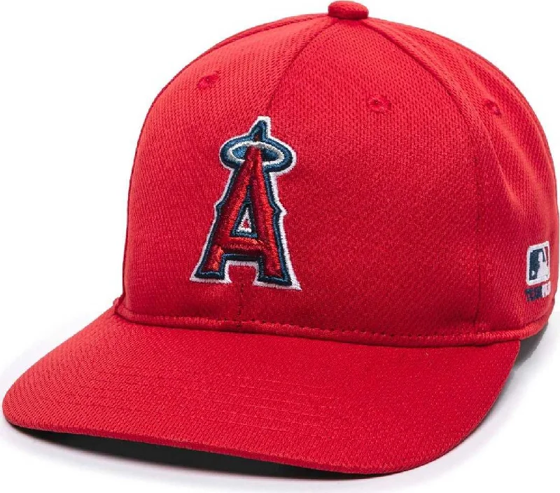 Classic Vintage Leather Hat-OC Sports MLB-350 MLB Polyester Baseball Adjustable Cap - Los Angeles Angels Home & Road