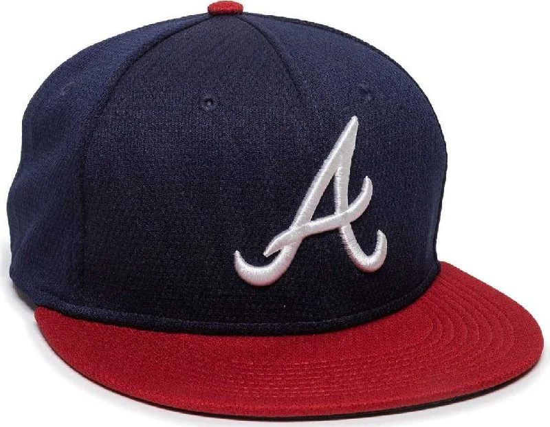 Luxurious Silk Lined Hat-OC Sports MLB-400 MLB Mesh Baseball Cap - Atlanta Braves