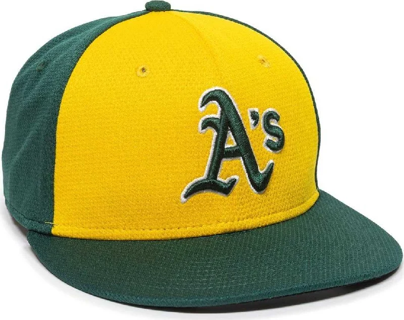 Outdoor Adventure Cap Hat-OC Sports MLB-400 MLB Mesh Baseball Cap - Oakland Athletics Colorblock