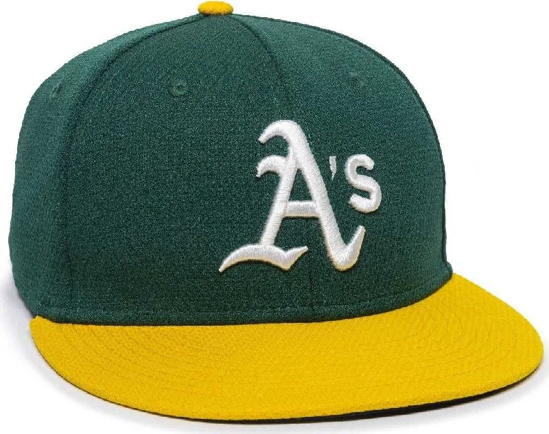 Reflective Running Safety Hat-OC Sports MLB-400 MLB Mesh Baseball Cap - Oakland Athletics