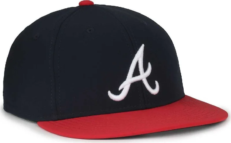 Designer Logo Embossed Hat-OC Sports MLB-450 Performance Baseball Cap - Atlanta Braves