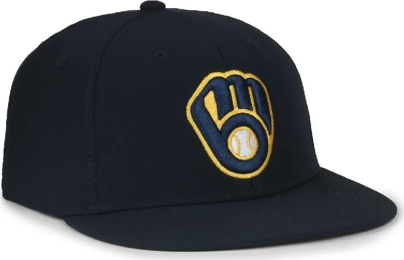 Bold Statement Wide Brim Hat-OC Sports MLB-450 Performance Baseball Cap - Milwaukee Brewers