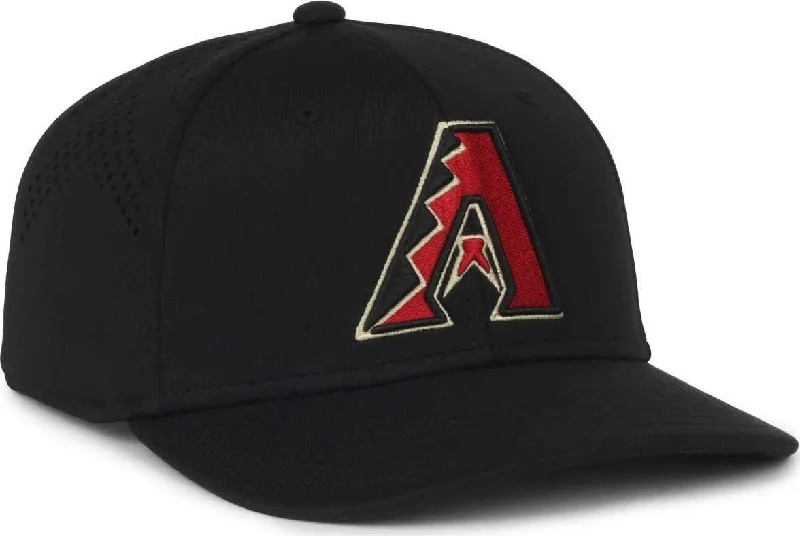 Faux Leather Baseball Hat-OC Sports MLB-650 Performance Snapback Baseball Cap - Arizona Diamondbacks