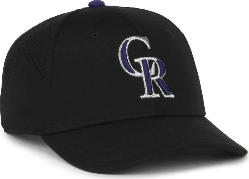 Retro Hip-Hop Snapback Hat-OC Sports MLB-650 Performance Snapback Baseball Cap - Colorado Rockies