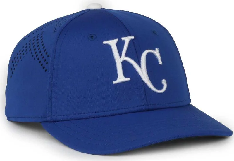 Hand-Stitched Wool Hat-OC Sports MLB-650 Performance Snapback Baseball Cap - Kansas City Royals