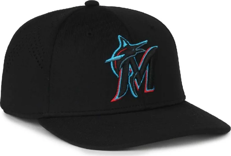 Iconic Gangster Hat-OC Sports MLB-650 Performance Snapback Baseball Cap - Miami Marlins