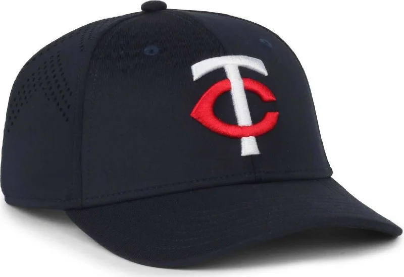 Designer-Inspired Fedora Hat-OC Sports MLB-650 Performance Snapback Baseball Cap - Minnesota Twins