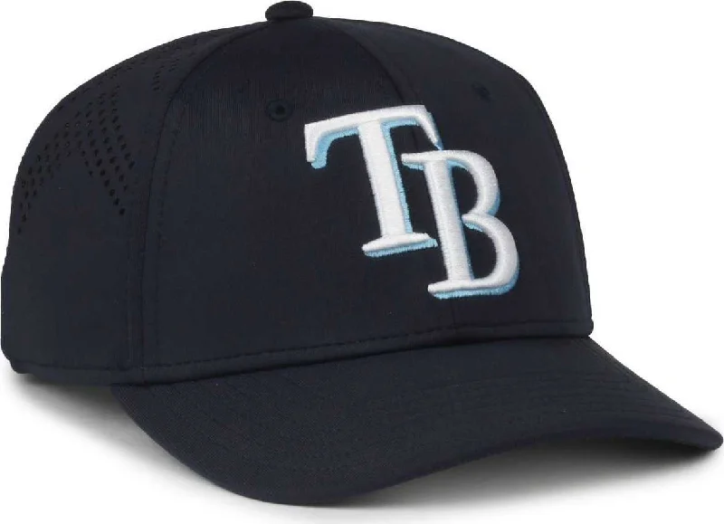 Winter Sports Snow Hat-OC Sports MLB-650 Performance Snapback Baseball Cap - Tampa Bay Rays