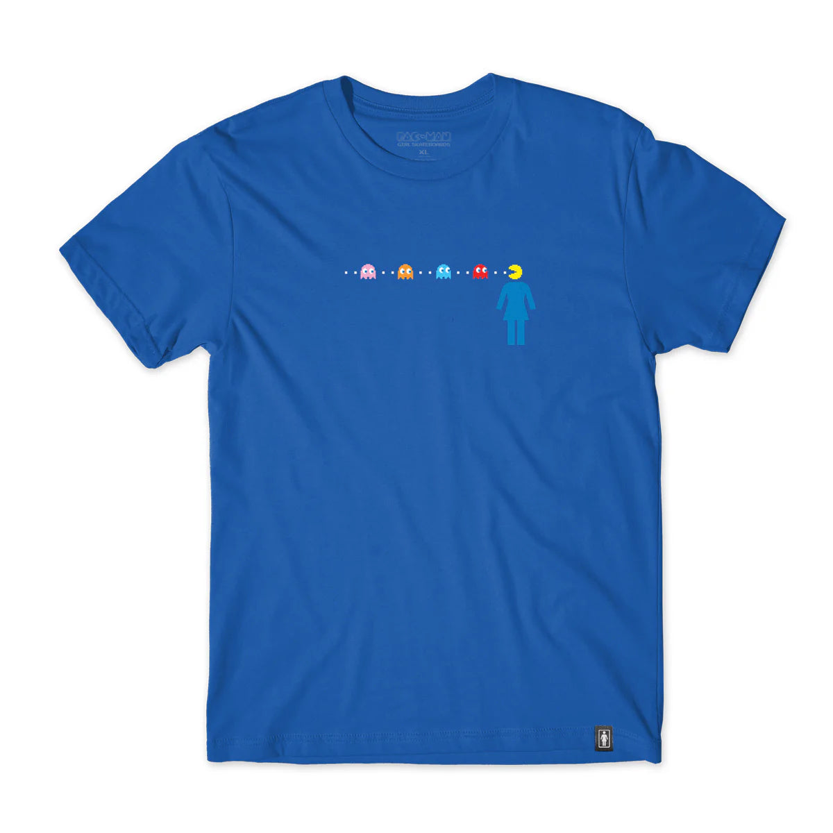 T-Shirt With Logo Stamps-OG Pac-Man Maze Tee | Royal