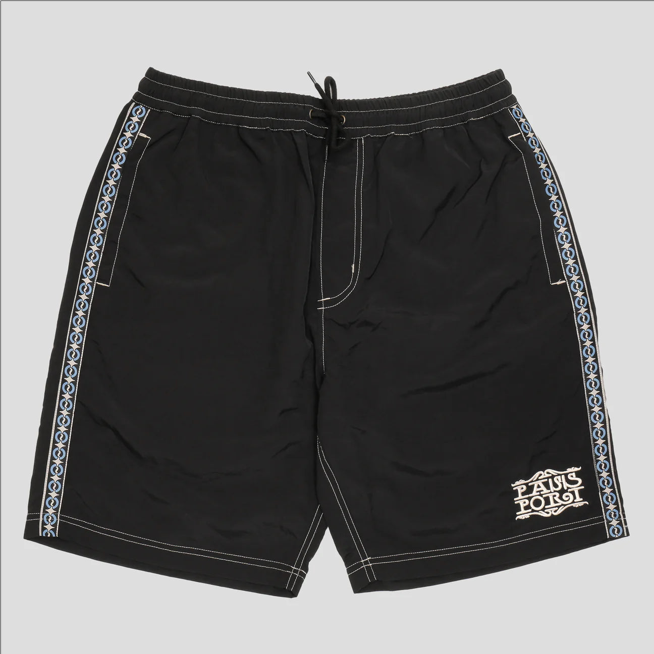 Shorts For Lazy Days-Pass~Port Bath House Casual Shorts - Black