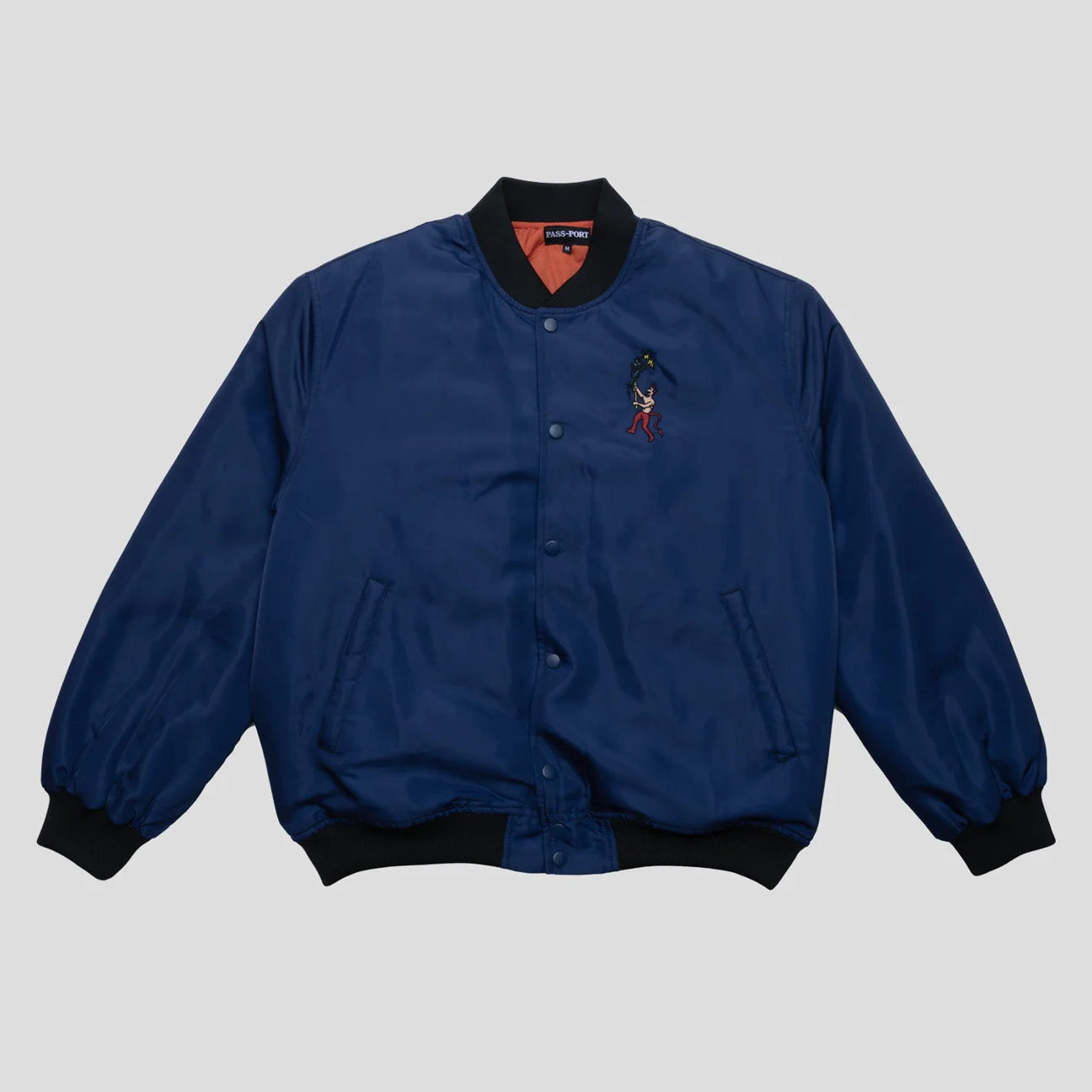 Pass-Port Gardening Satin Jacket - Navy