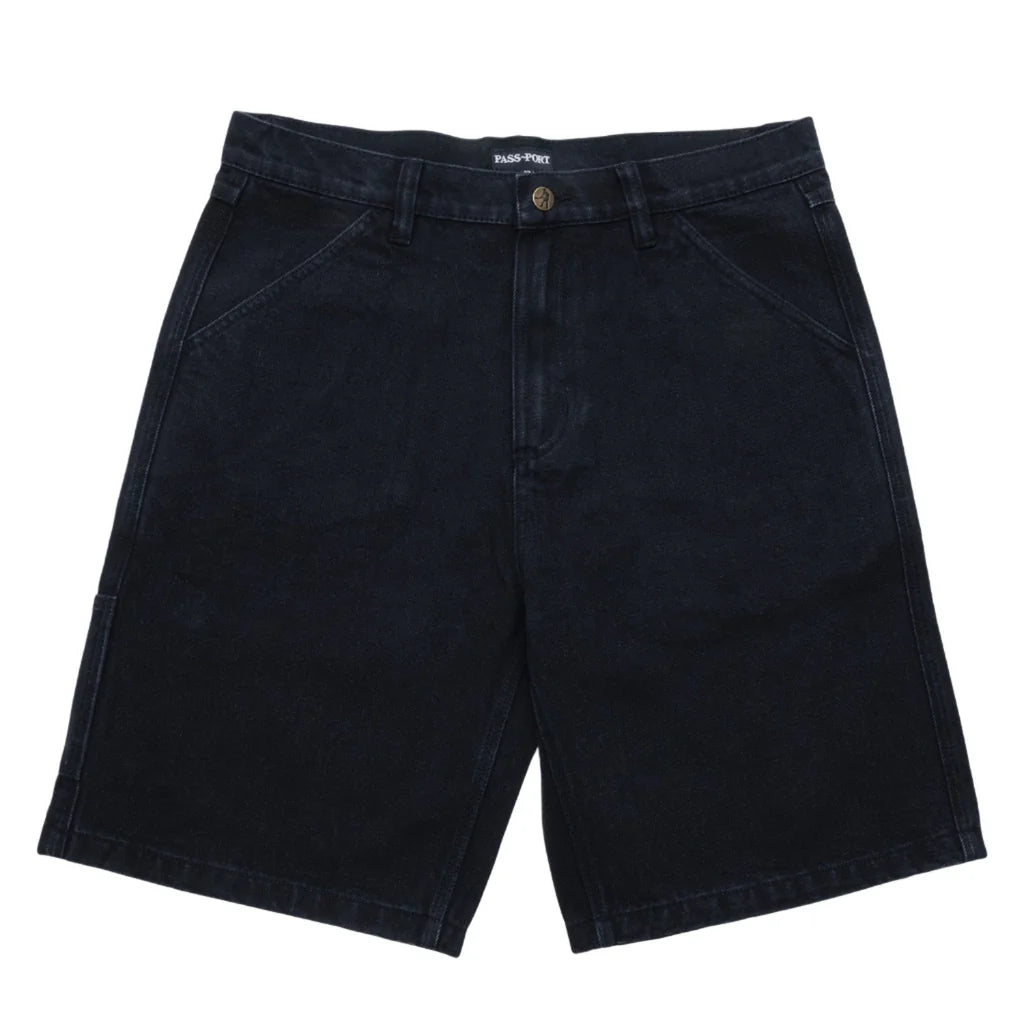 Shorts For Grunge Style-Pass~Port Workers Club Denim Shorts - Black